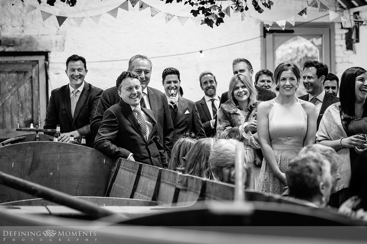 wedding reception speeches bride groom barn wedding_ceremony authentic natural unposed journalistic documentary photography wyresdale_park surrey photojournalistic photographer