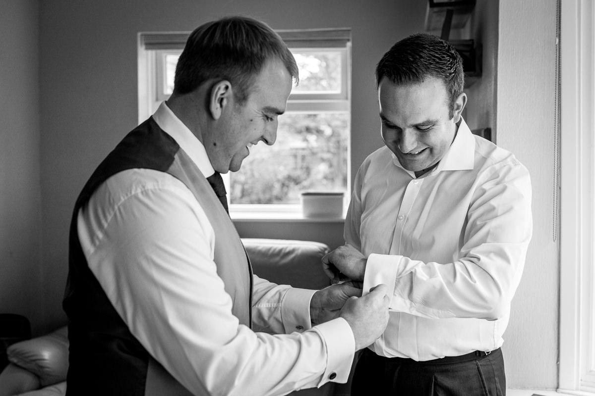 groom wedding day prep with best men stable cottages dorking natural authentic documentary wedding photography photographer horsham guildford surrey west_sussex