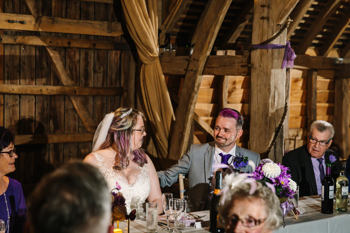 gildings barns newdigate wedding breakfast speeches natural authentic colourful wedding portraits by documentary wedding photographer dorking surrey