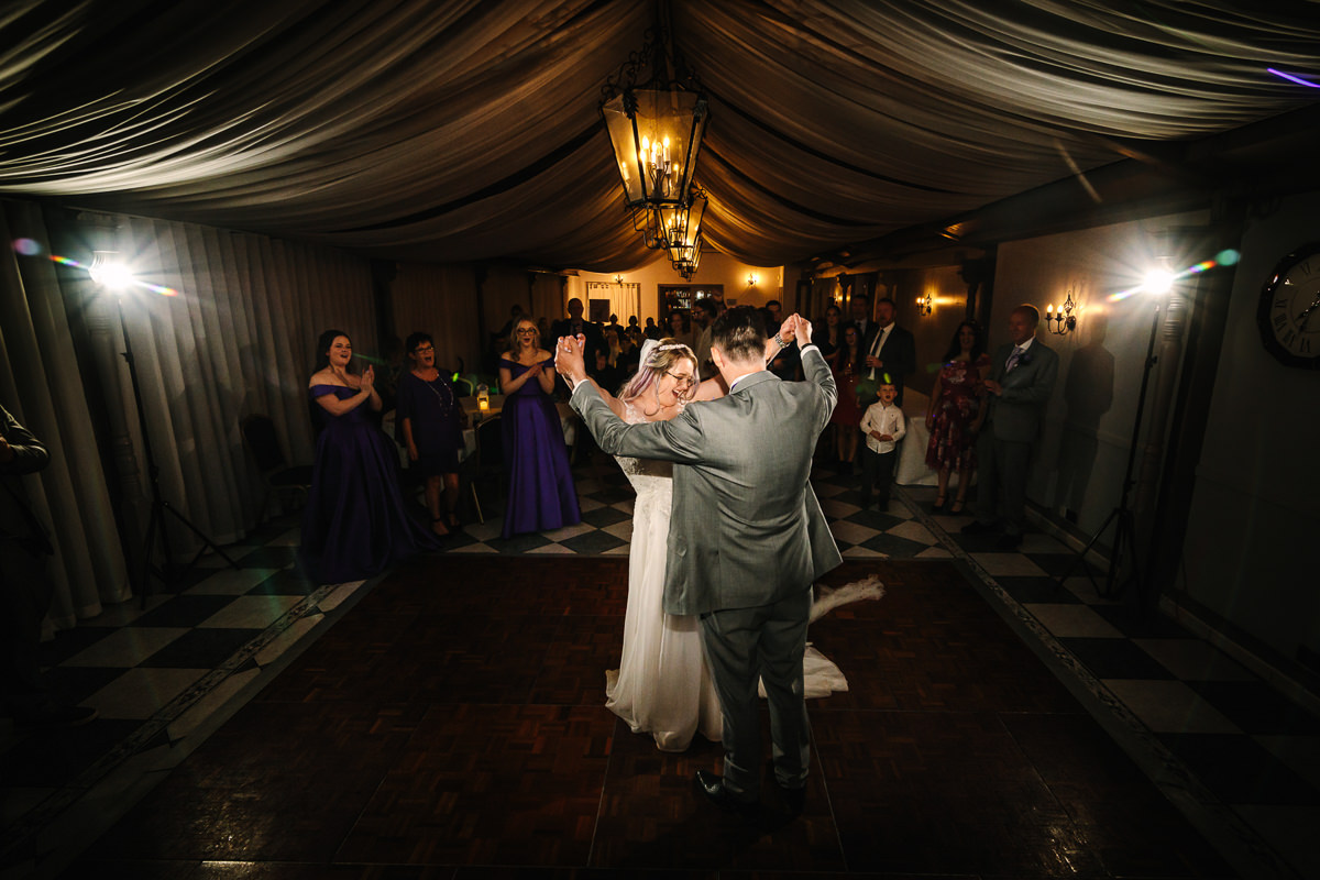 bride groom wedding day first dance stanhill_court horley surrey natural authentic colourful wedding photography documentary wedding photographer dorking surrey and horsham west_sussex