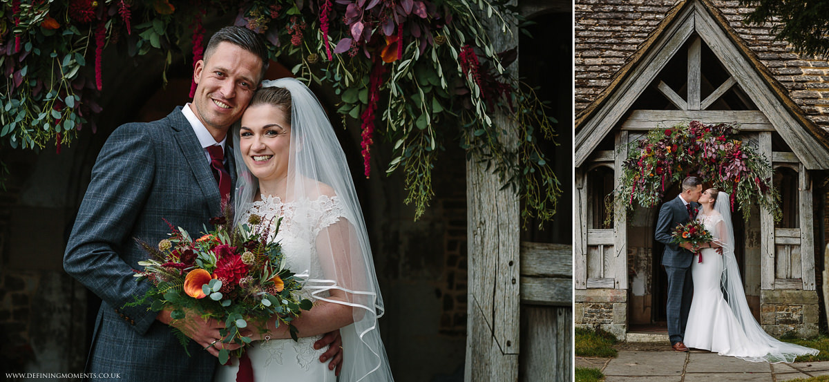 bride and groom portrait at st_peter church newdigate religious wedding ceremony bride groom photo natural and authentic wedding portraits by documentary wedding photographer surrey and sussex